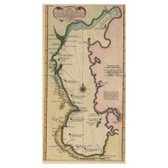 Antique Uncommon and Rare Map of the Caspian Sea by Order of the Czar, 1742
