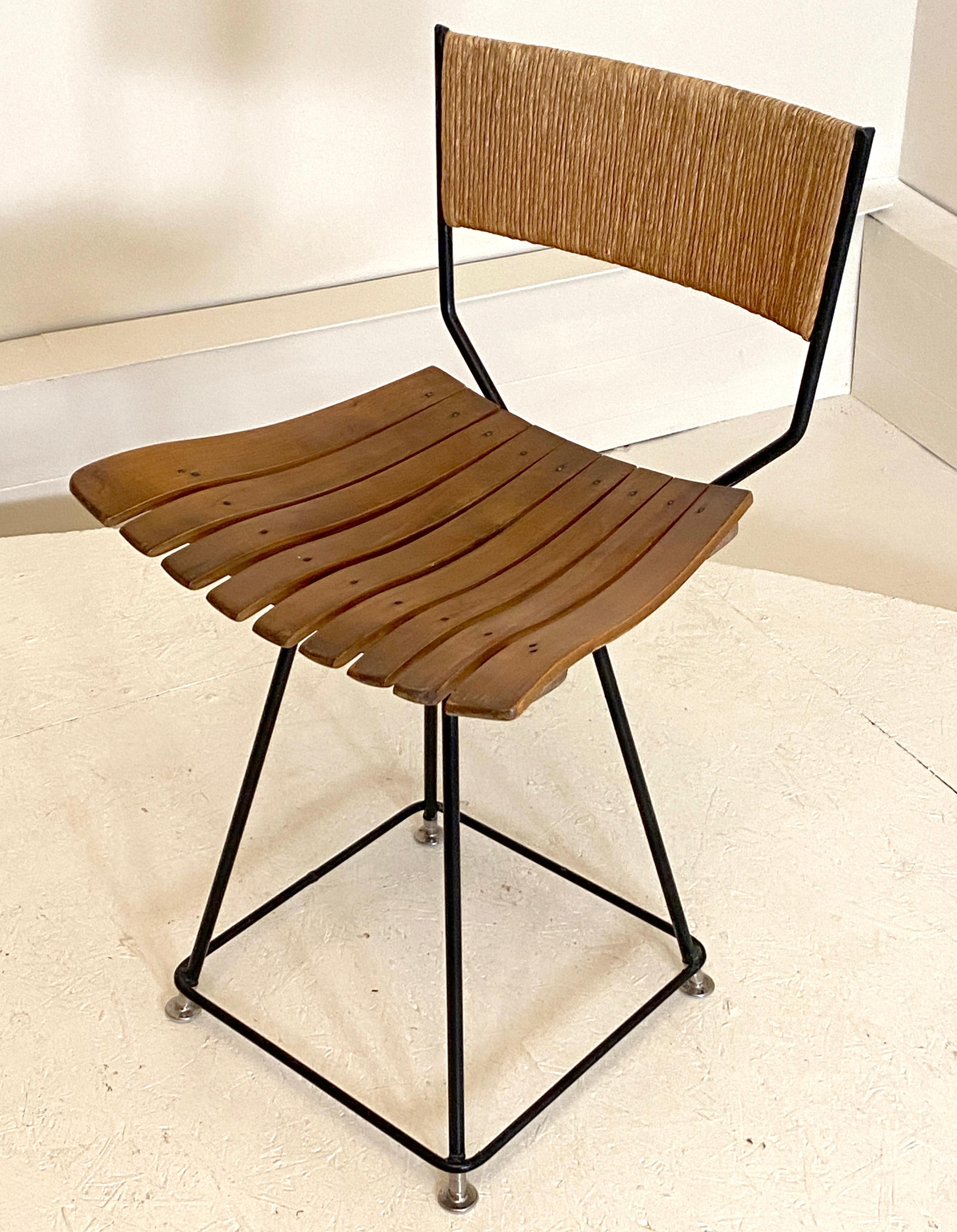 Mid-Century Modern Uncommon Height Desk Chair from Arthur Umanoff For Sale