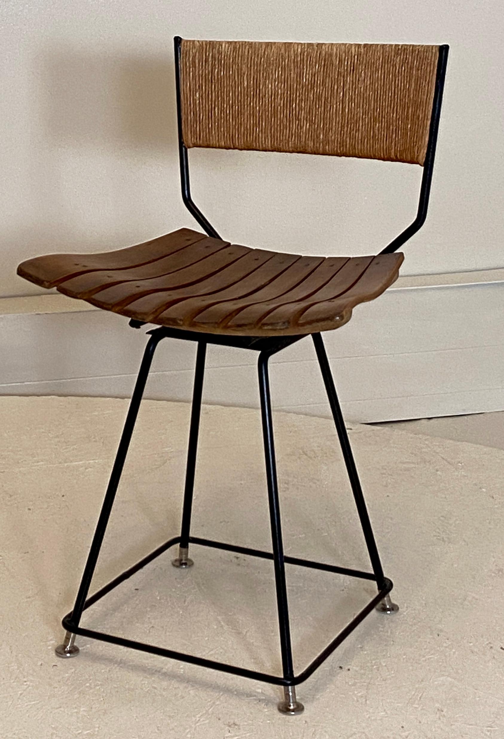 Mid-20th Century Uncommon Height Desk Chair from Arthur Umanoff For Sale