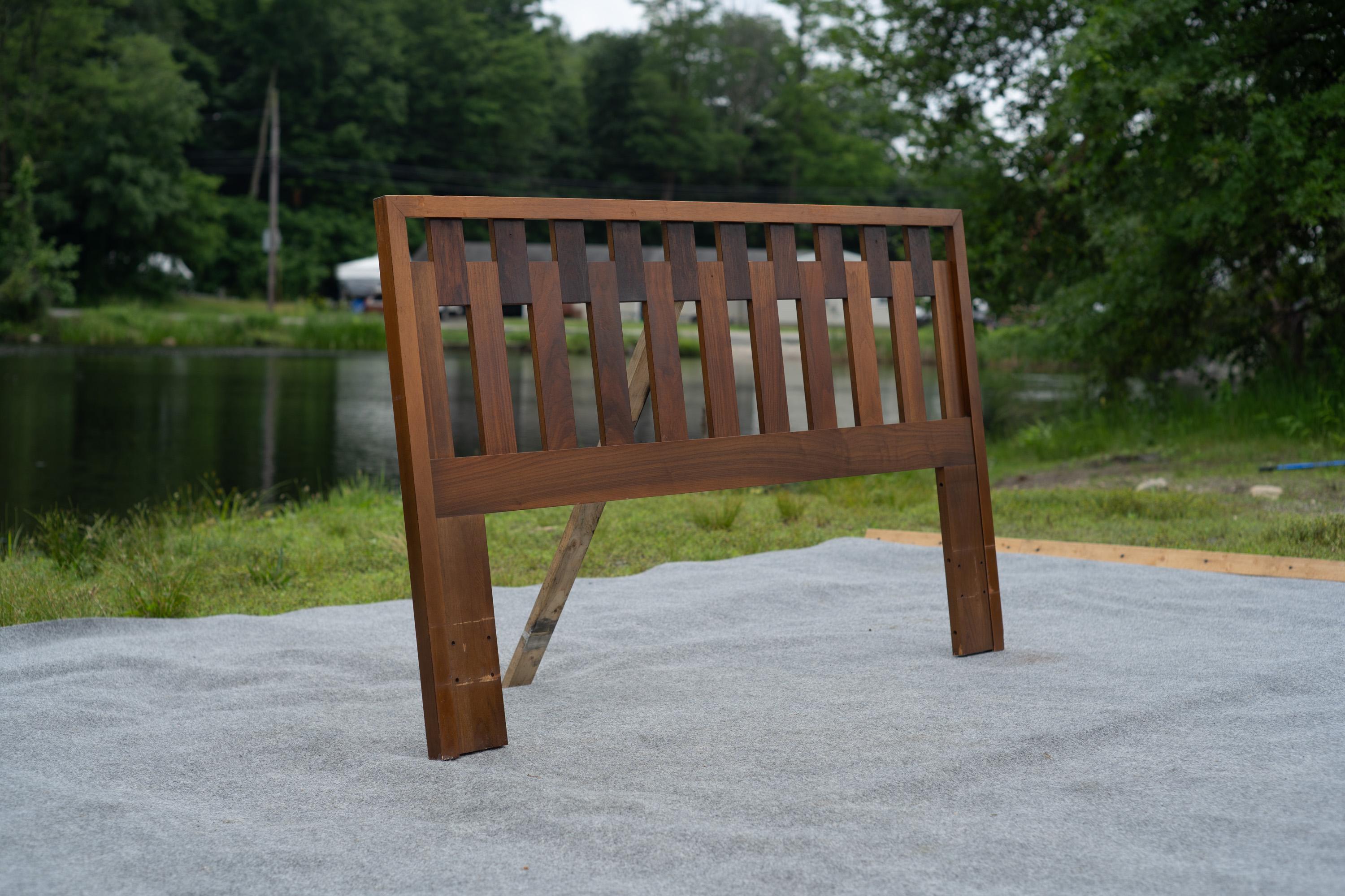 American Uncommon Lane Altavista Walnut & Rosewood Full/Queen Headboard For Sale