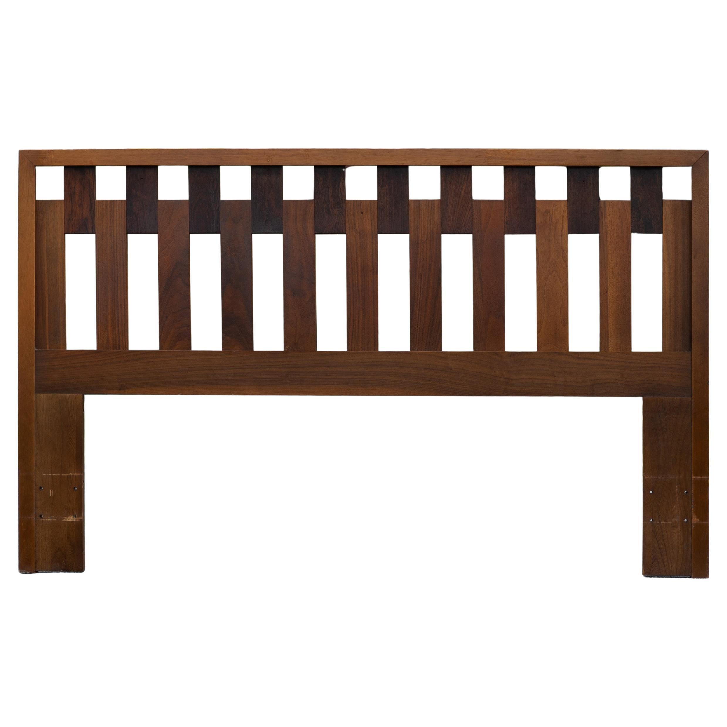 Uncommon Lane Altavista Walnut & Rosewood Full/Queen Headboard For Sale