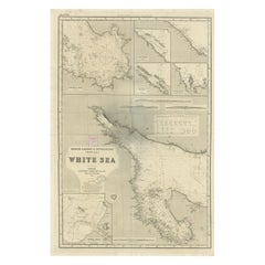 Uncommon, Large Map of the British Islands to Petshora Bay, 1891