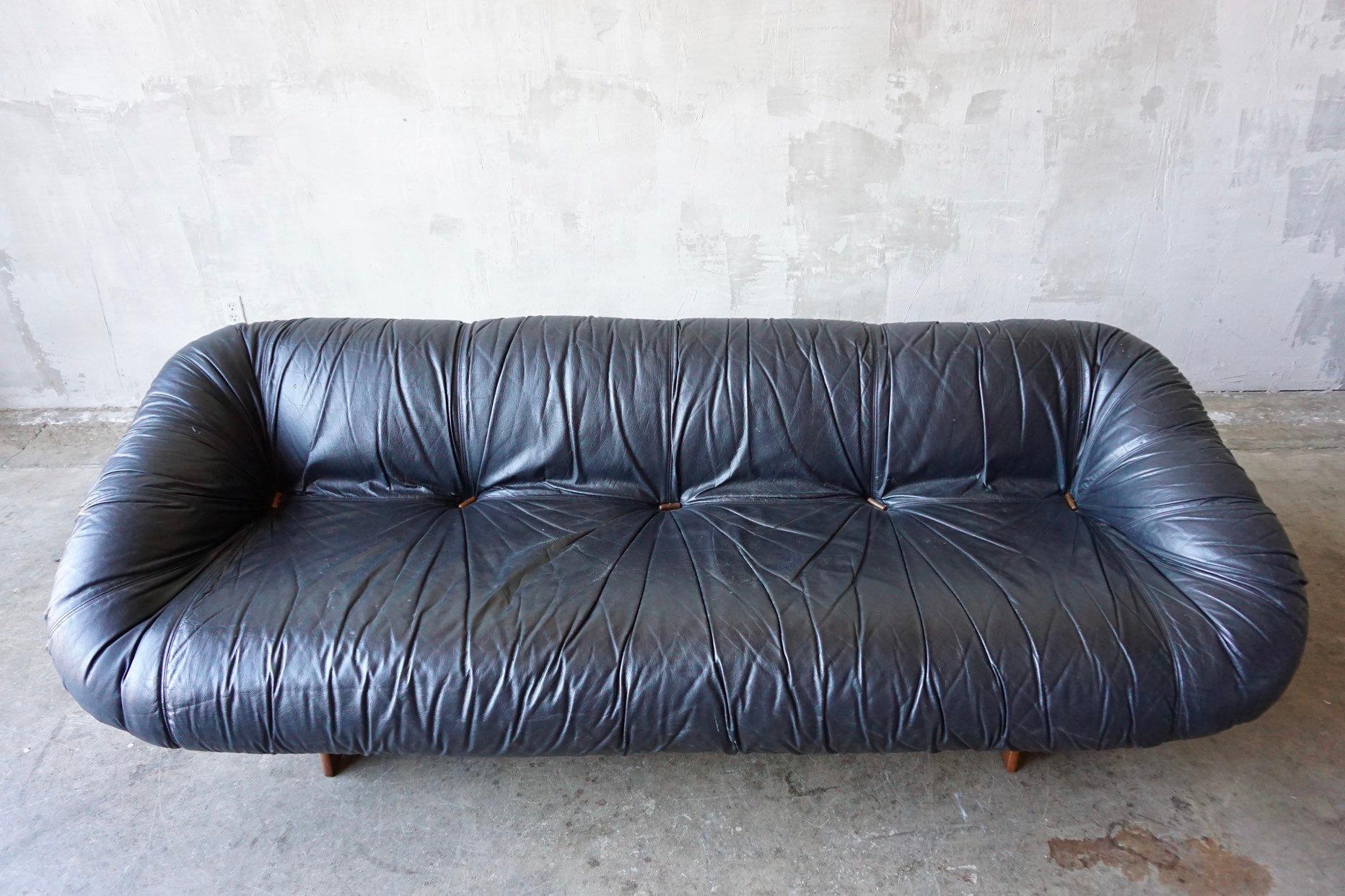 Uncommon Leather Sofa by Percival Lafer 2