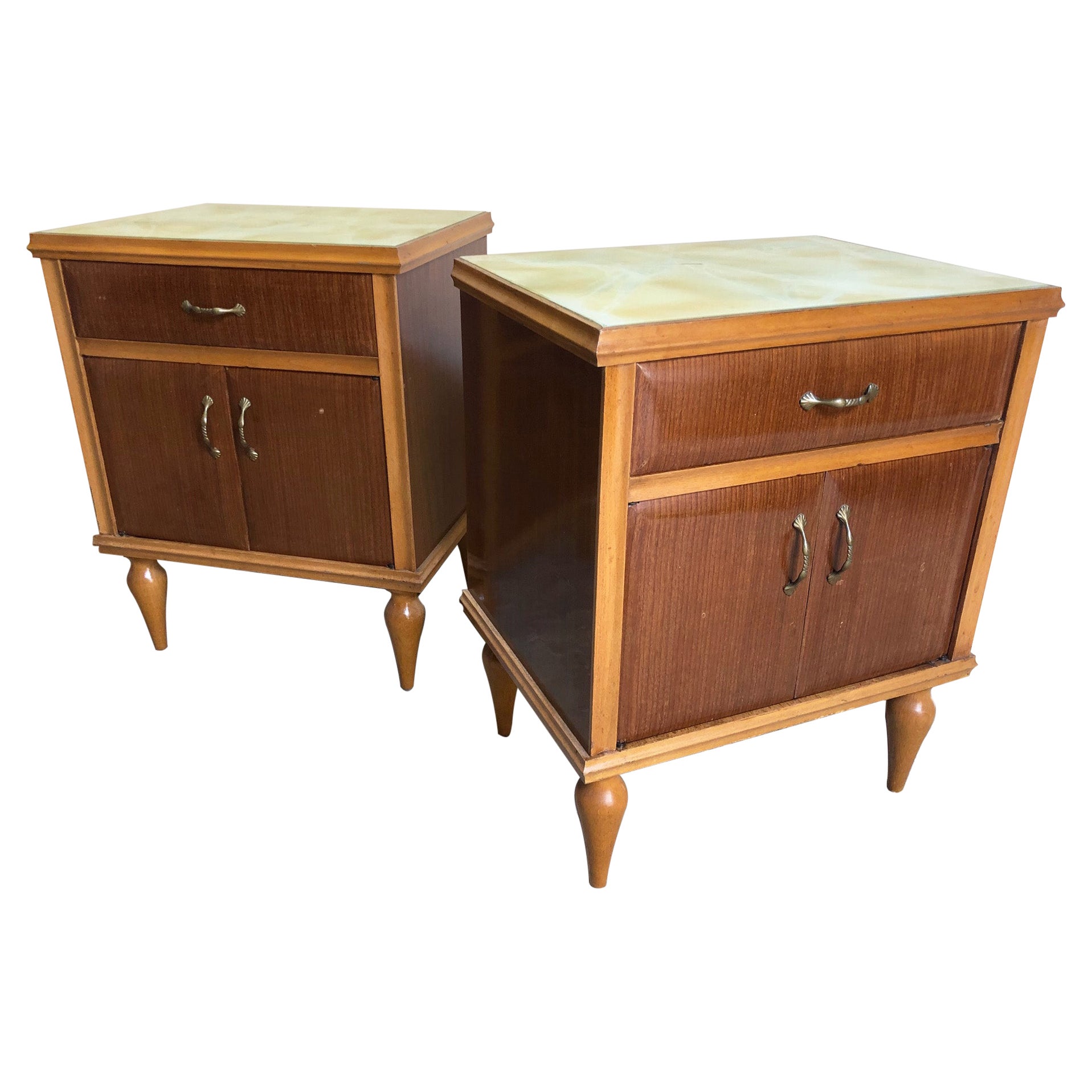 Uncommon pair of Italian Night Stands