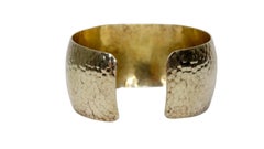 Uncut Diamond Hammered Silver Cuff