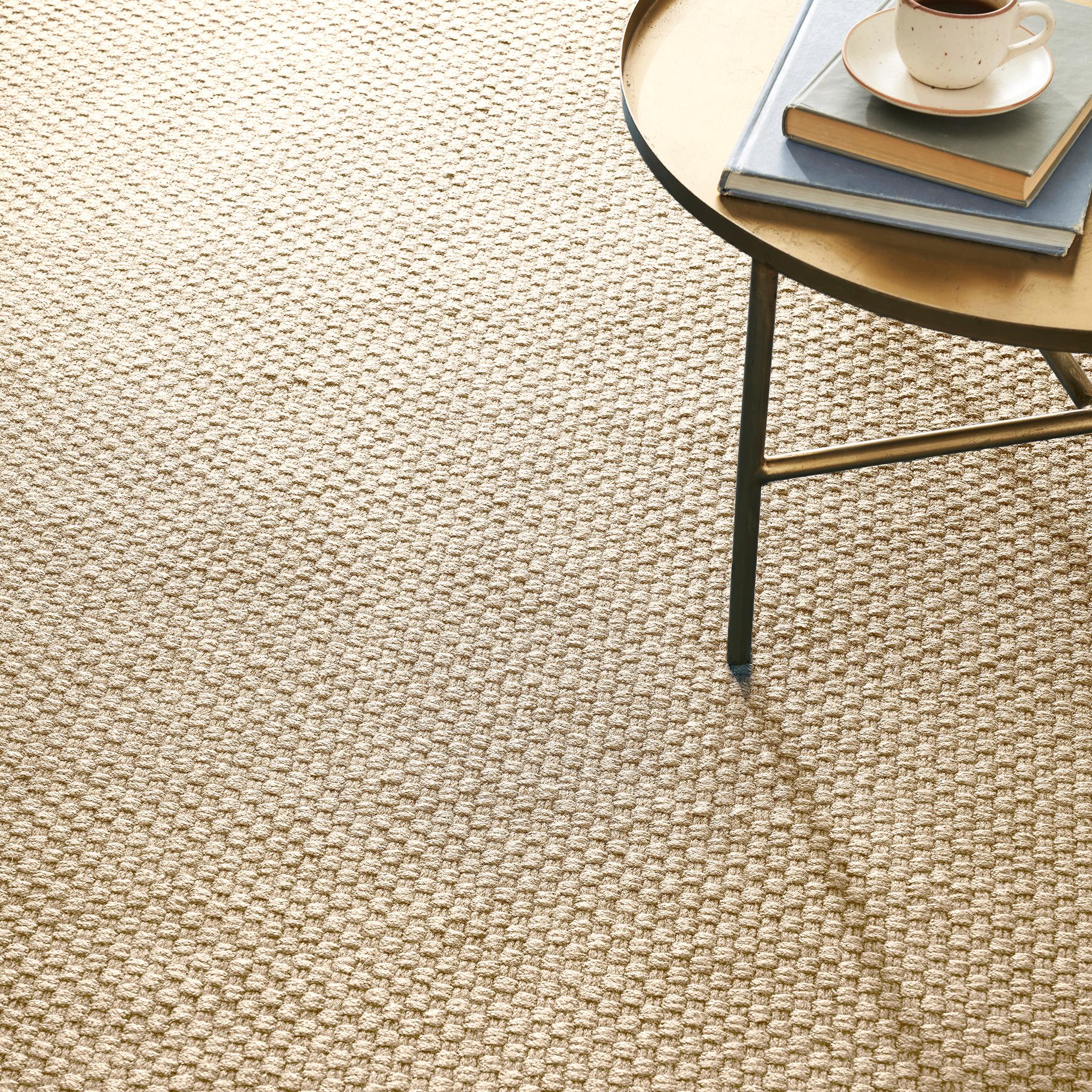Unda 6x9ft beige 100% GRS Haustier Textur Korbgeflecht Design Luxus handgewebten Teppich (Indisch) im Angebot