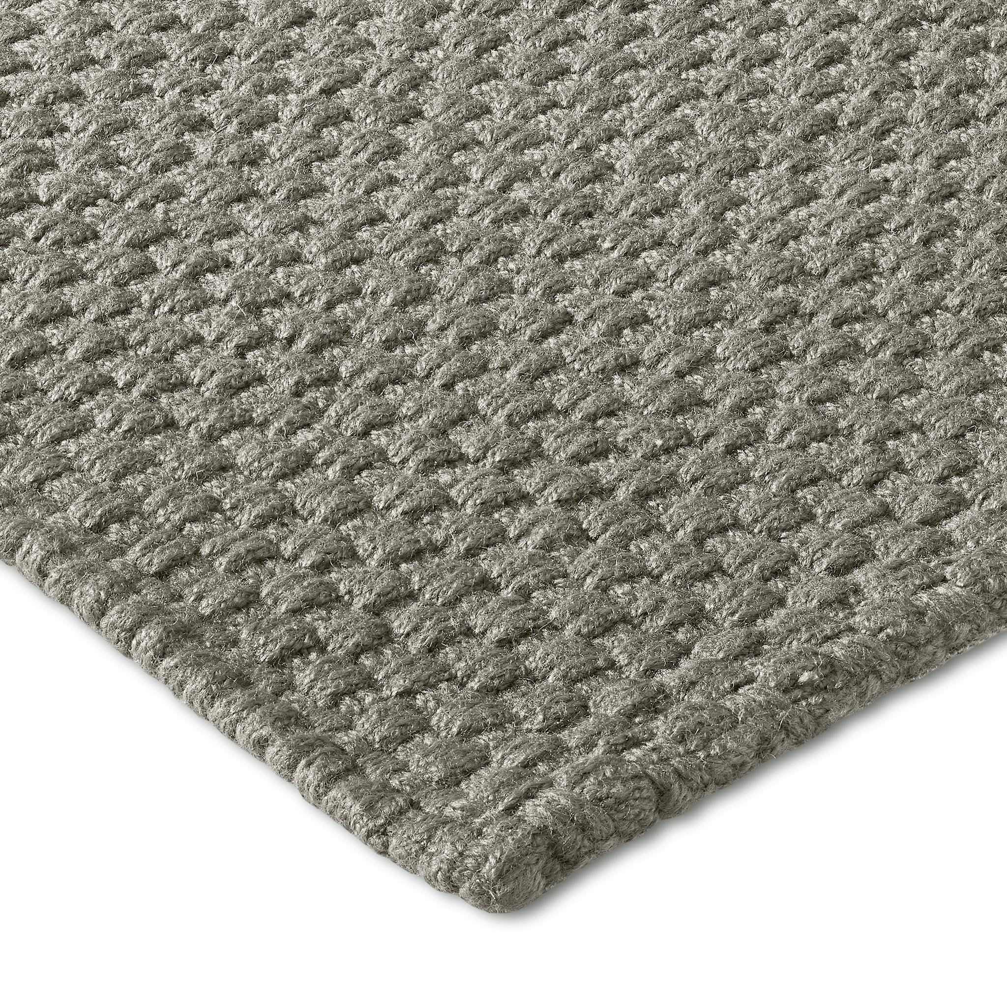 Unda 6x9ft Holzkohle 100% GRS Haustier Textur Korbgeflecht  Luxus-Handwebteppich (Polyester) im Angebot