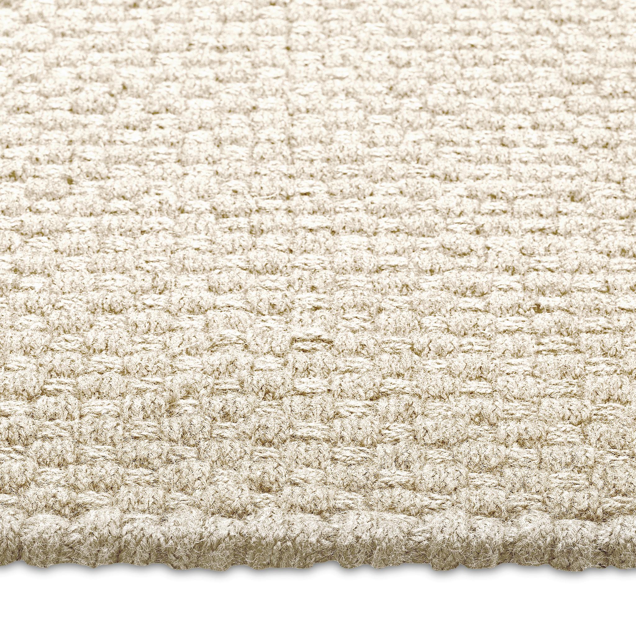 Unda 6x9ft Elfenbein 100% GRS Haustier Textur Korbgeflecht Design Luxus handgewebten Teppich (21. Jahrhundert und zeitgenössisch) im Angebot