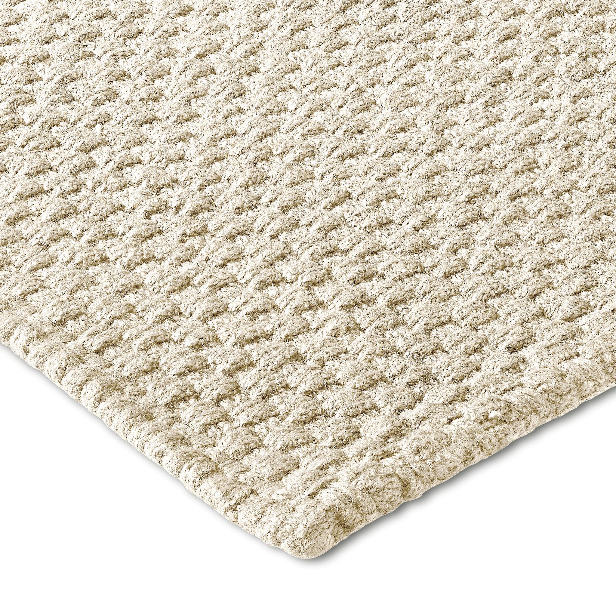 Unda 6x9ft Elfenbein 100% GRS Haustier Textur Korbgeflecht Design Luxus handgewebten Teppich (Polyester) im Angebot