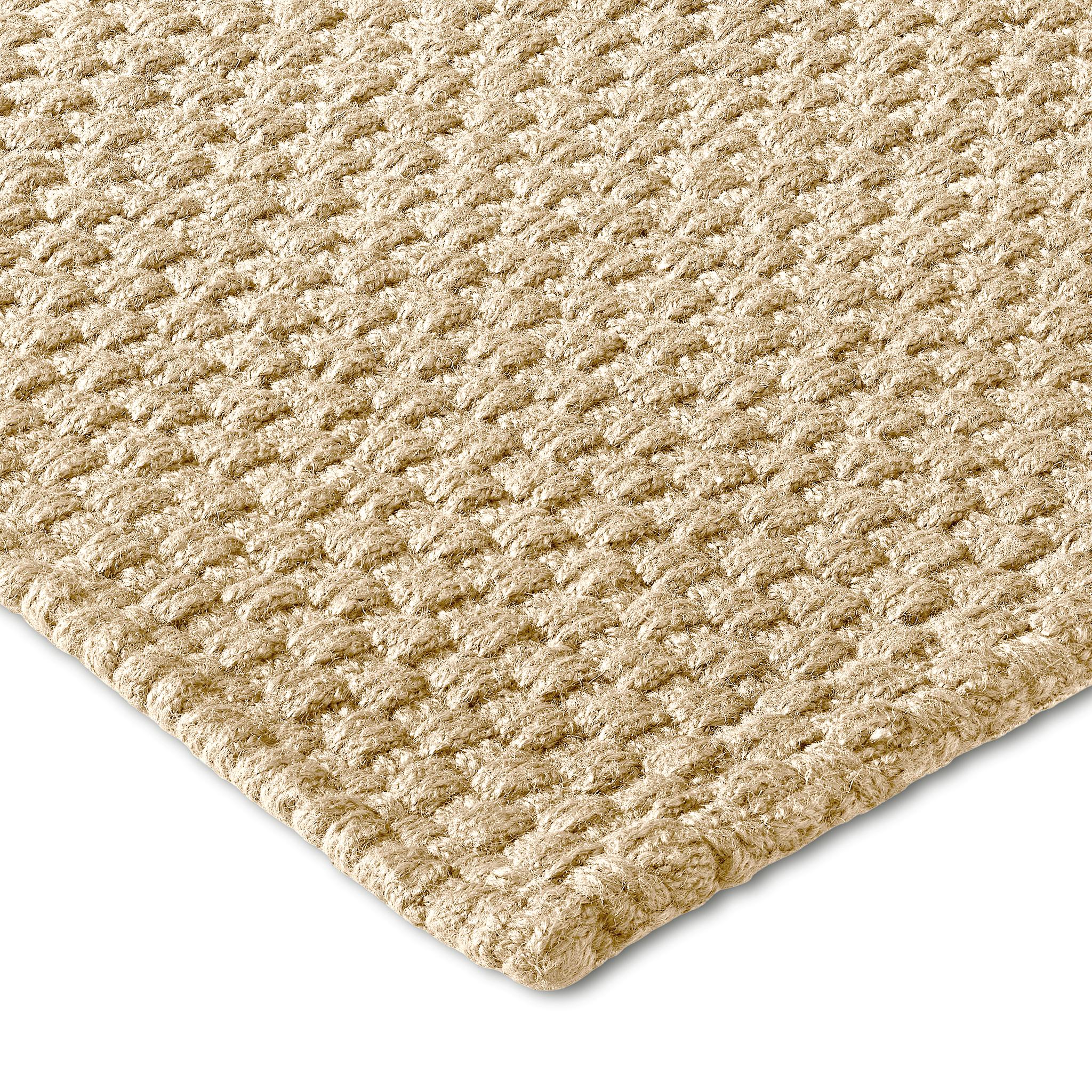 Polyester Unda 8x10ft beige 100% GRS pet texture basket weave design luxueux tapis tissé à la main en vente