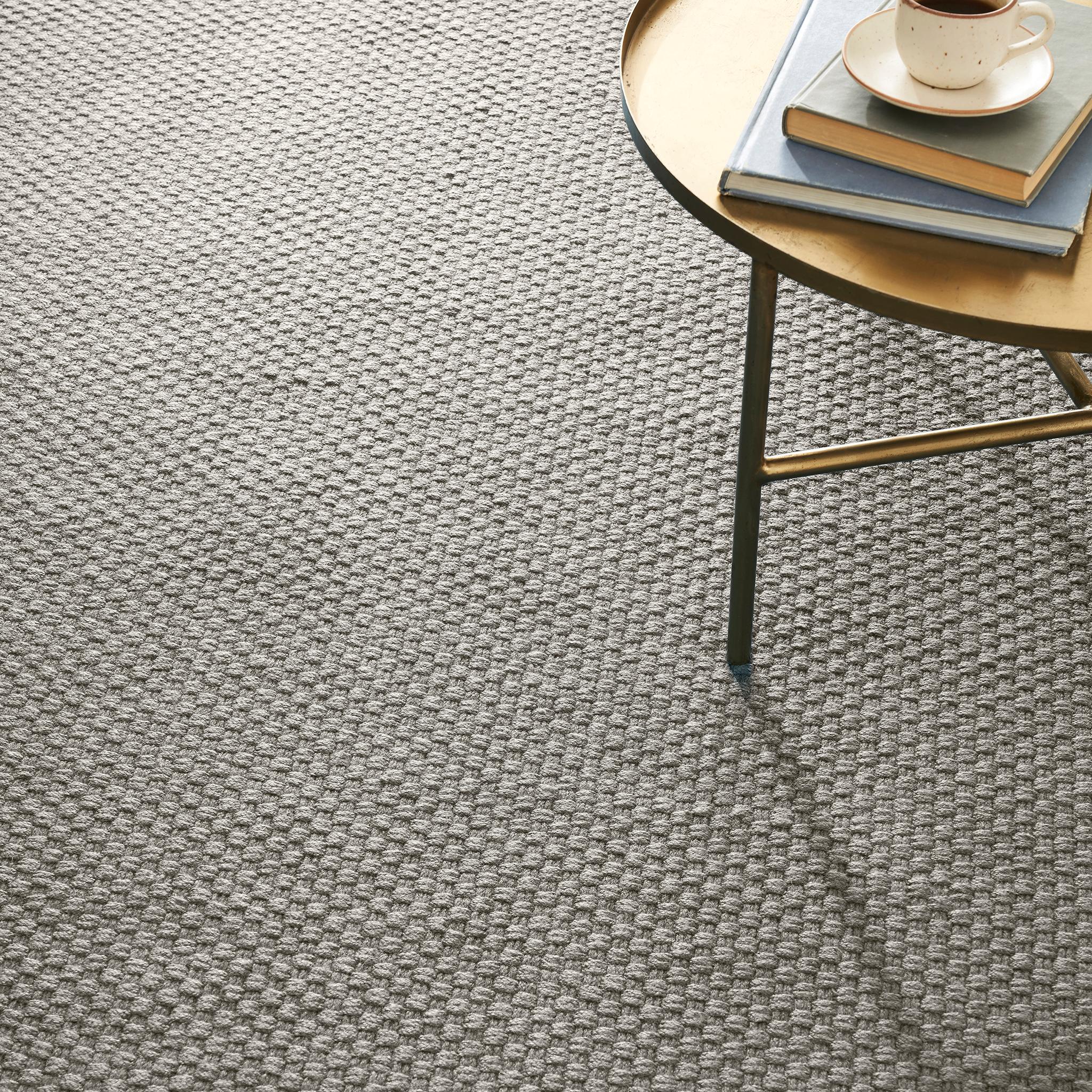 Indian Unda 8X10ft Charcoal 100% GRS Pet Texture Basket Weave  Luxury Handwoven Rug For Sale