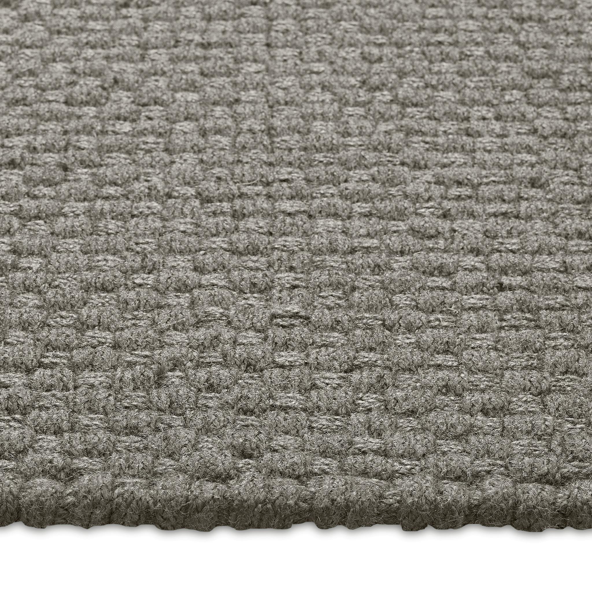Contemporary Unda 8X10ft Charcoal 100% GRS Pet Texture Basket Weave  Luxury Handwoven Rug For Sale
