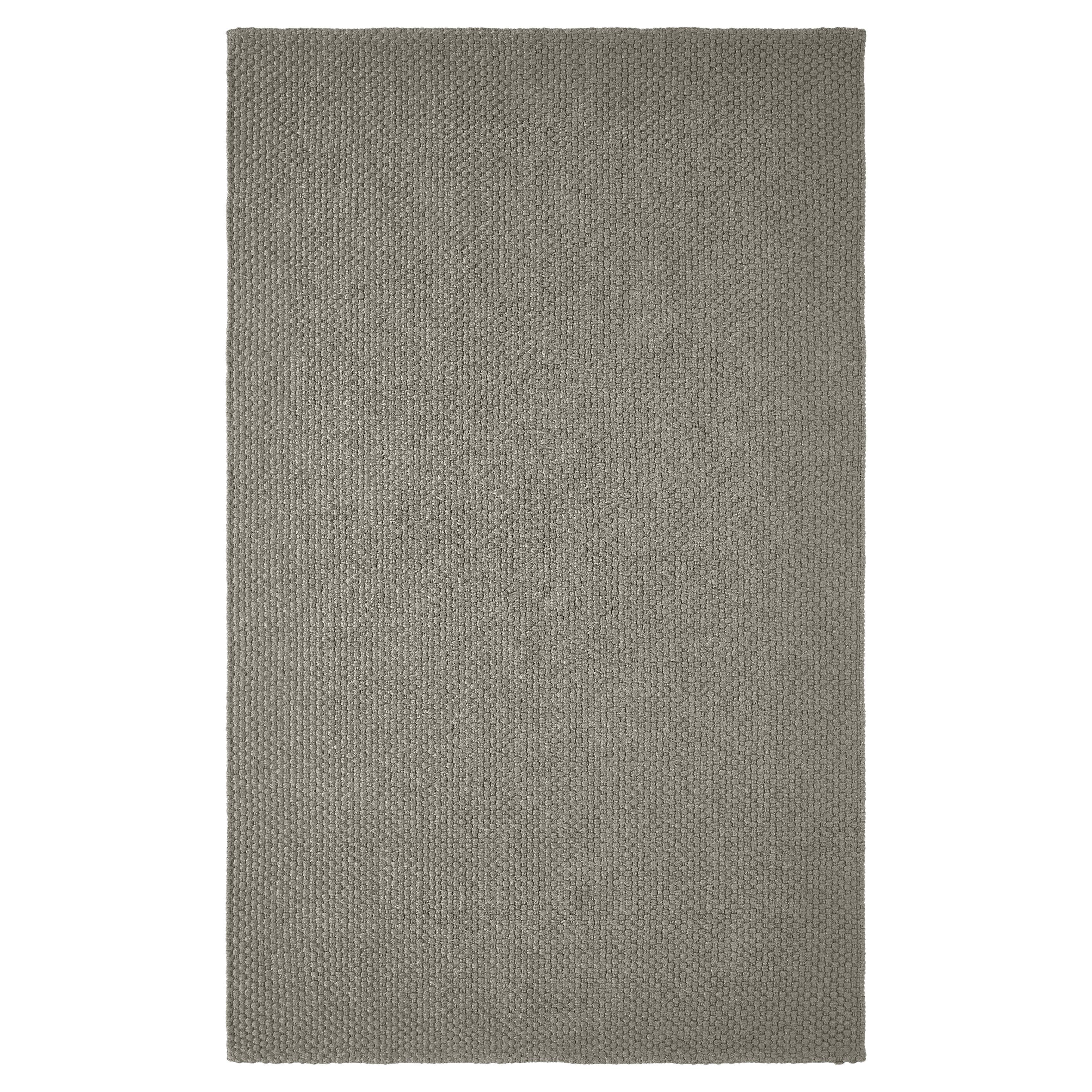 Unda 8X10ft Charcoal 100% GRS Pet Texture Basket Weave  Luxury Handwoven Rug