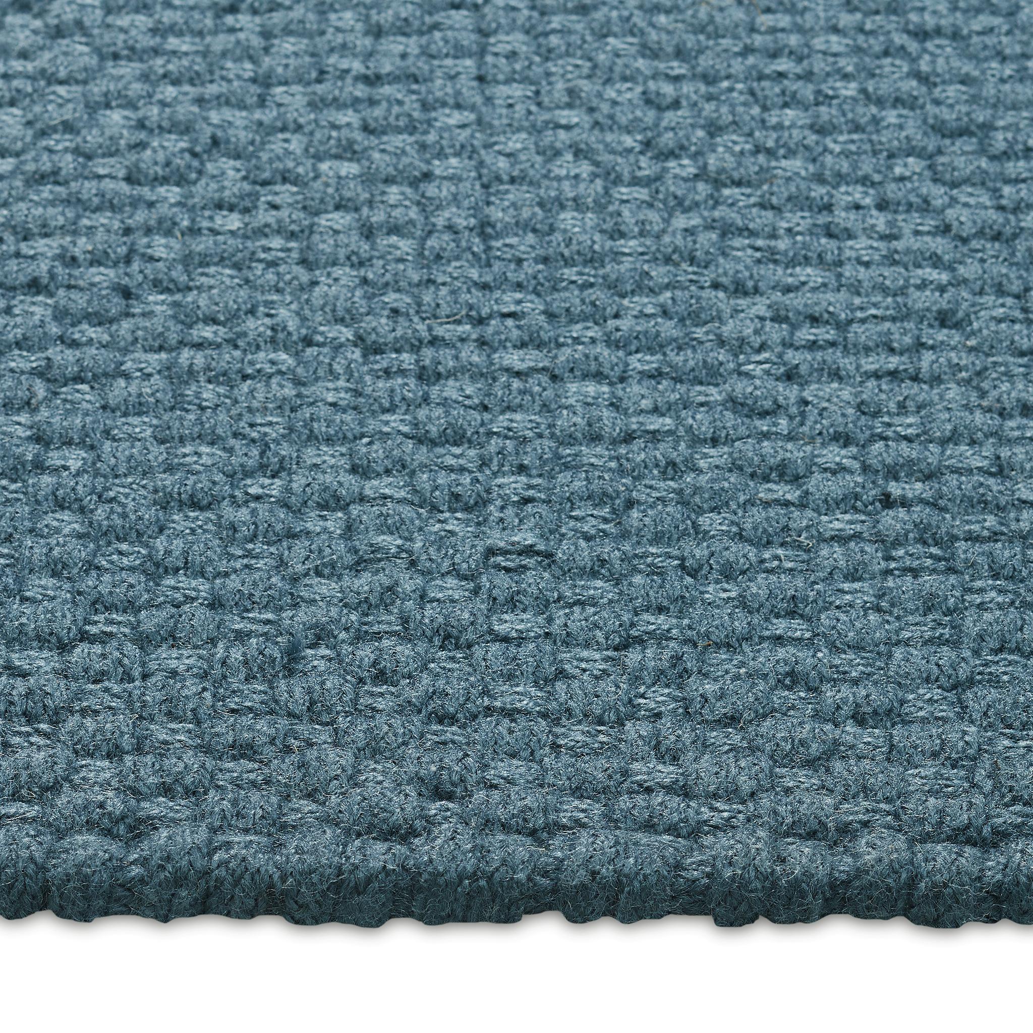 XXIe siècle et contemporain Unda 8x10ft denim 100% GRS pet texture basket weave design luxe tapis tissé à la main en vente