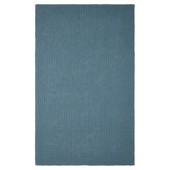 Unda 8x10ft denim 100% GRS pet texture basket weave design luxe tapis tissé à la main