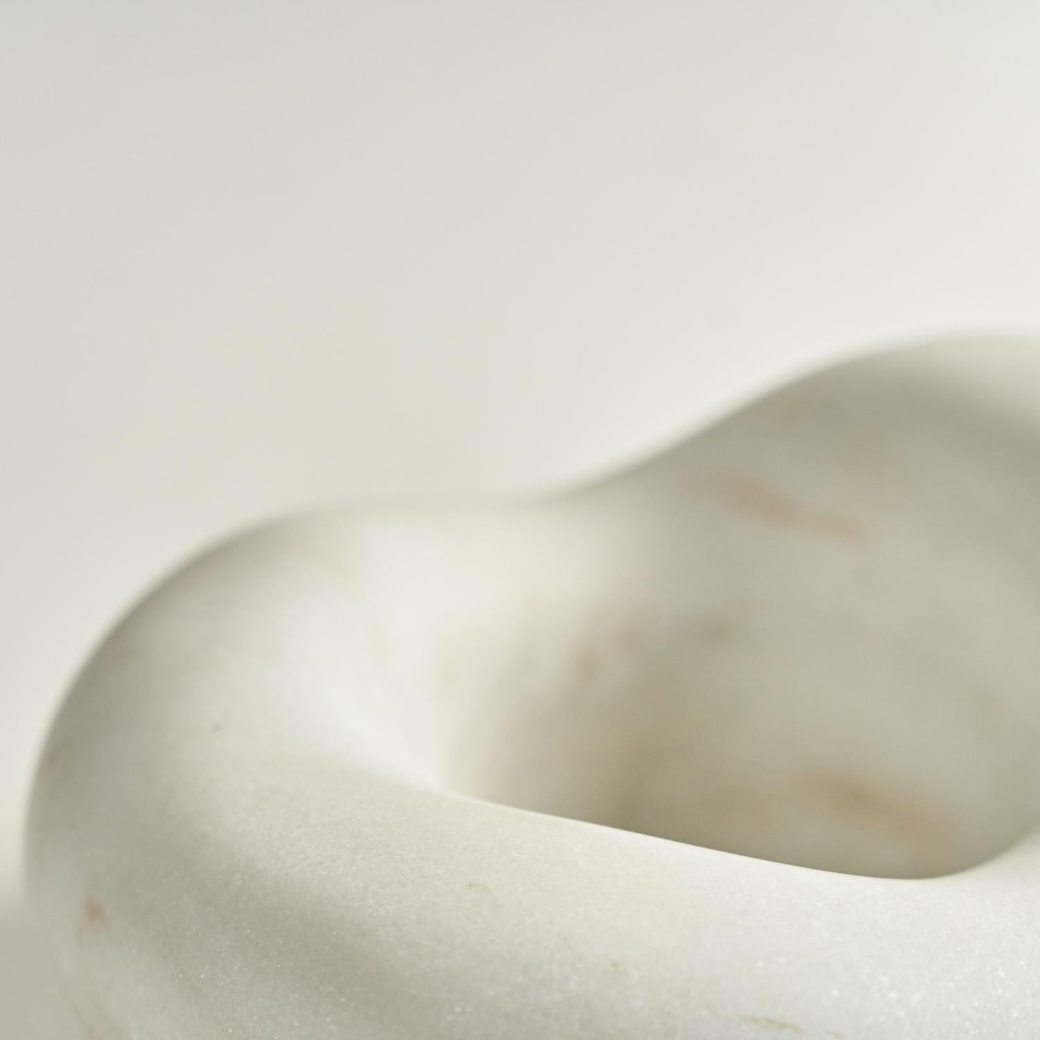 Marble Unda Form Sculpture by Dust and Form For Sale