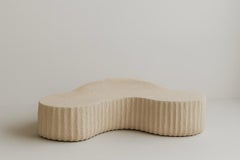 Unda One Of a Kind Bench in White Quarry Stone by Andres Monnier