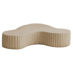 Unda One Of a Kind Bench in White Quarry Stone by Andres Monnier