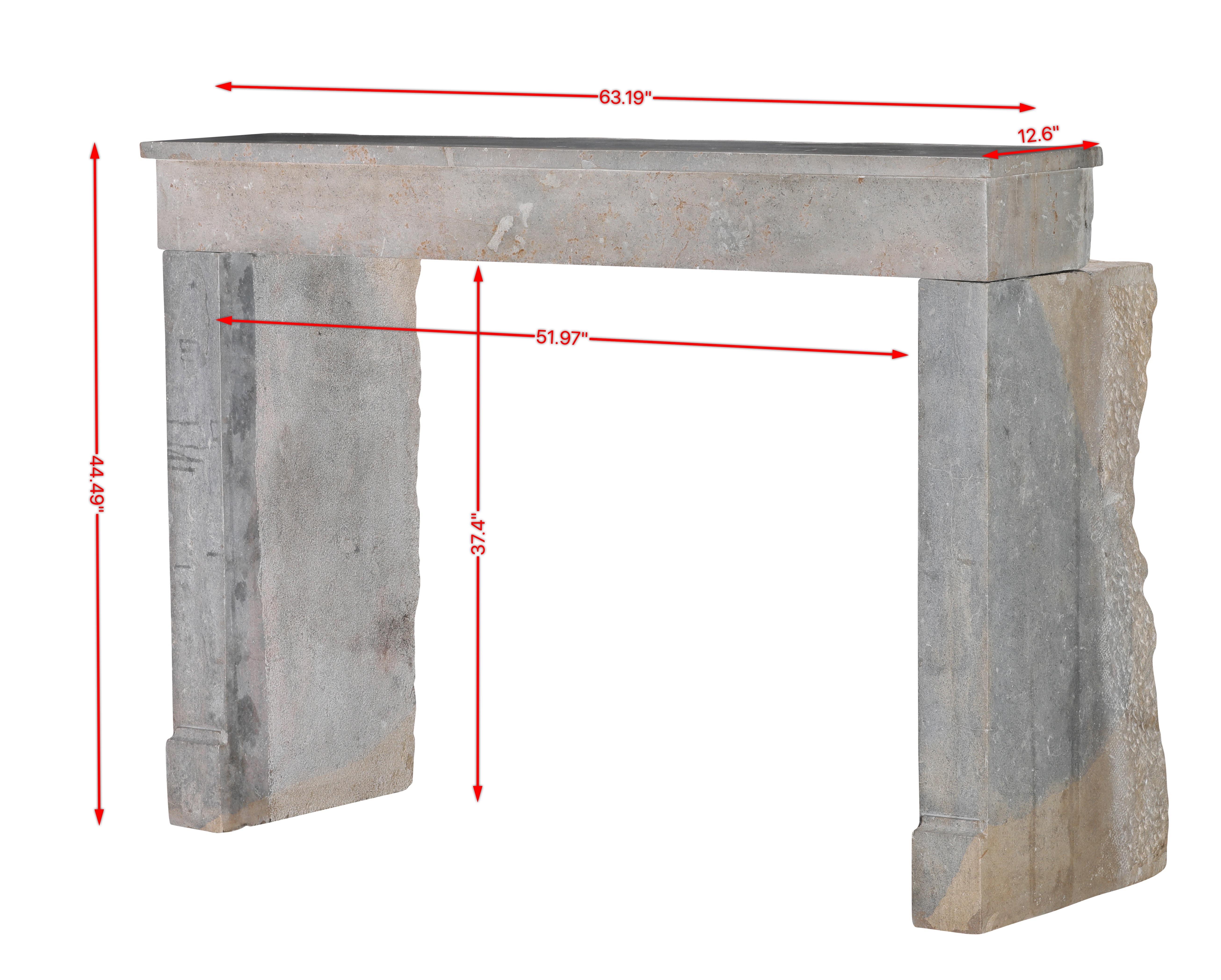 Chimenea de piedra gris indefinida de Francia. Es un bello elemento de decoración antiguo para un proyecto de interior minimalista, auténtico y atemporal. Periodo del siglo XIX.
Dimensiones:
160,5 cm Anchura exterior 63,19 pulgadas
113 cm Altura