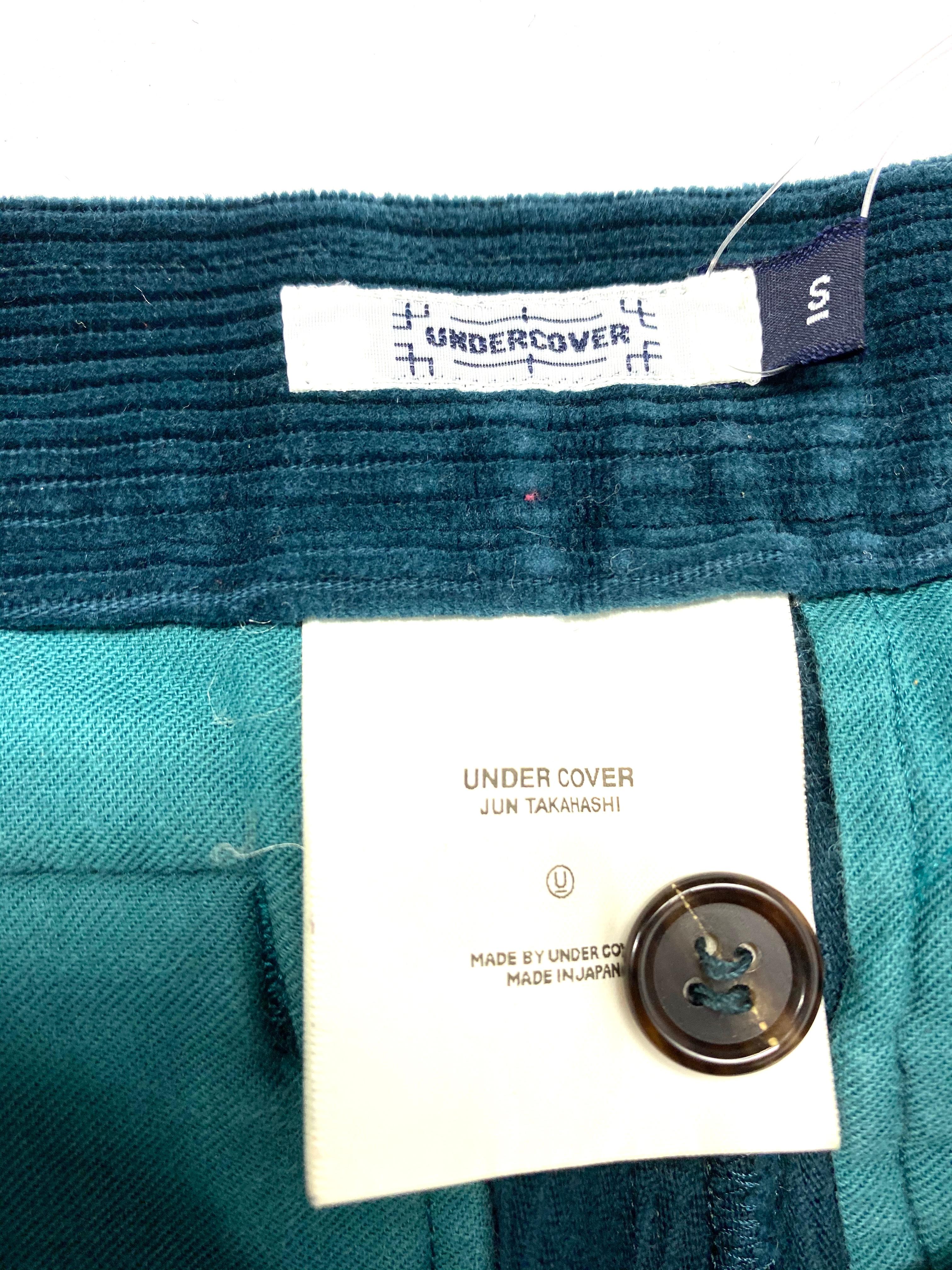 Blue Under Cover Jun Takahashi Turquoise Corduroy Velvet Skinny Pants Size S For Sale
