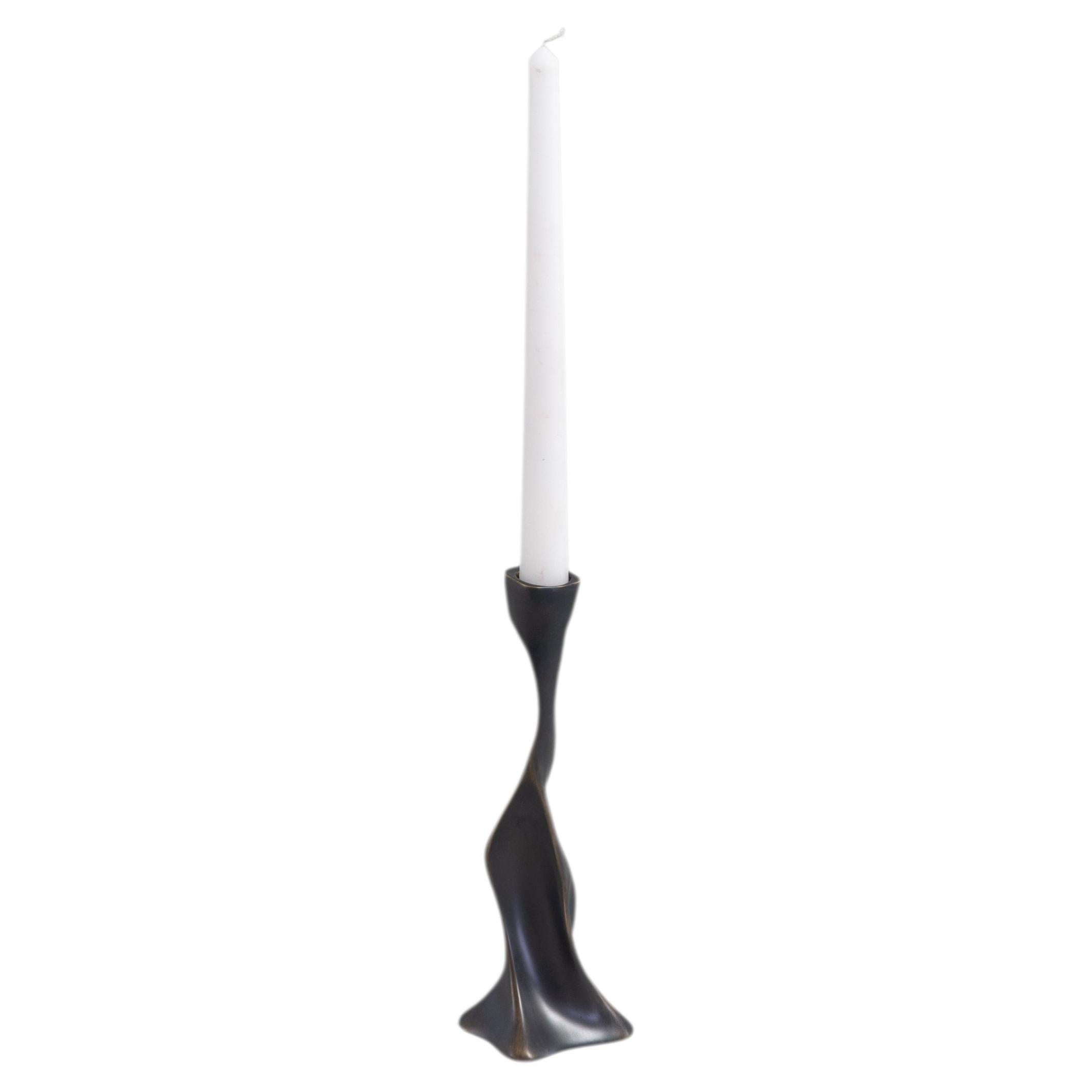 Under The Banyan Bronze Candle Holder Small in Brass, Viya by Vikram Goyal