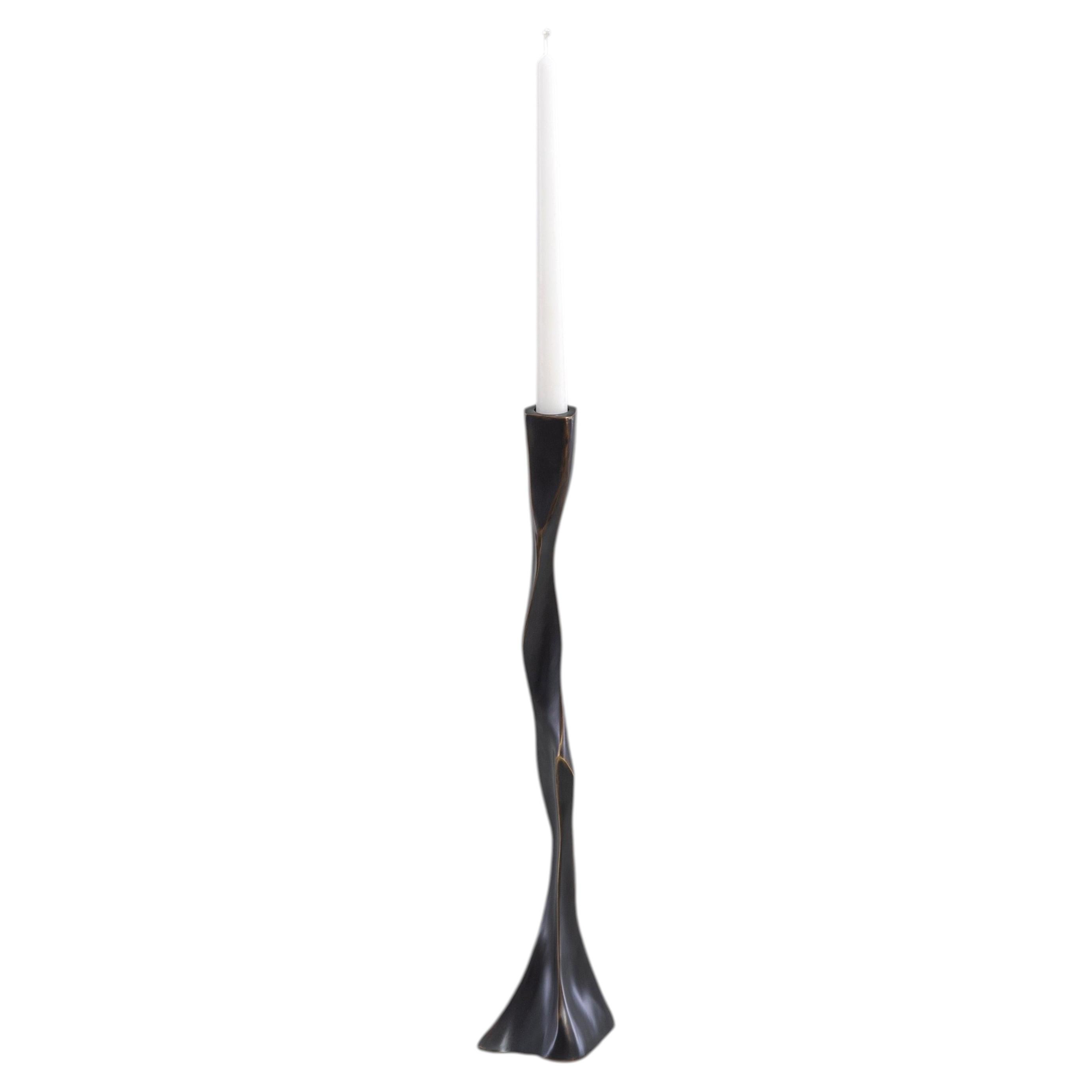 Under The Banyan Bronze Candle Holder Tall in Brass, Viya by Vikram Goyal