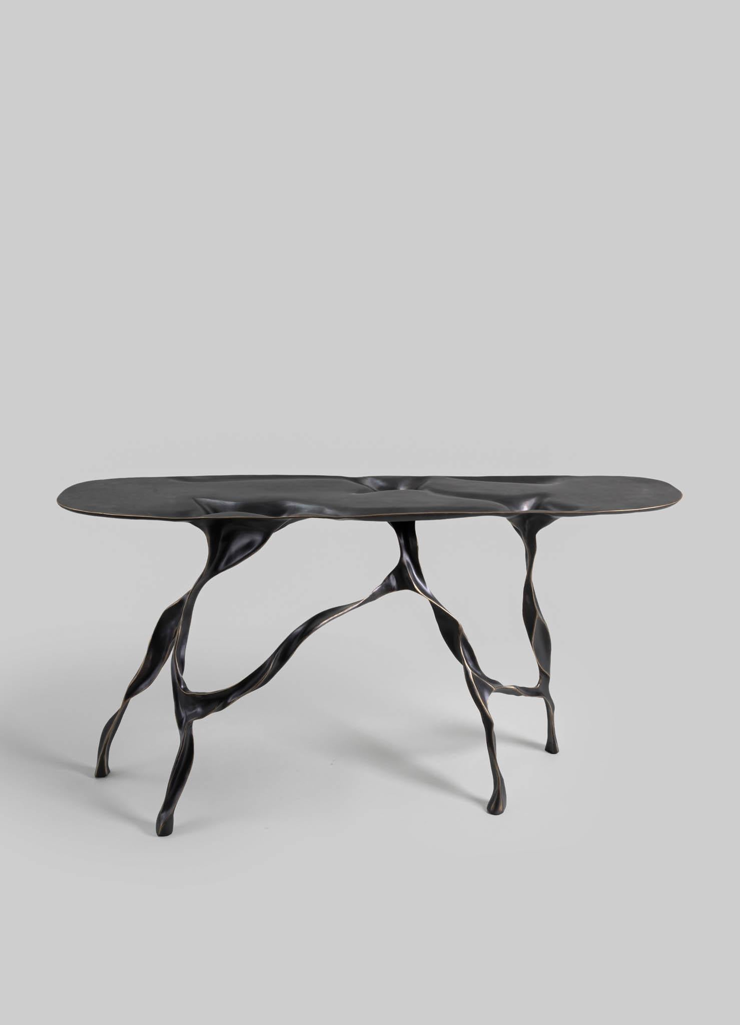 Indian Under The Banyan Console Table in Brass, Viya by Vikram Goyal For Sale
