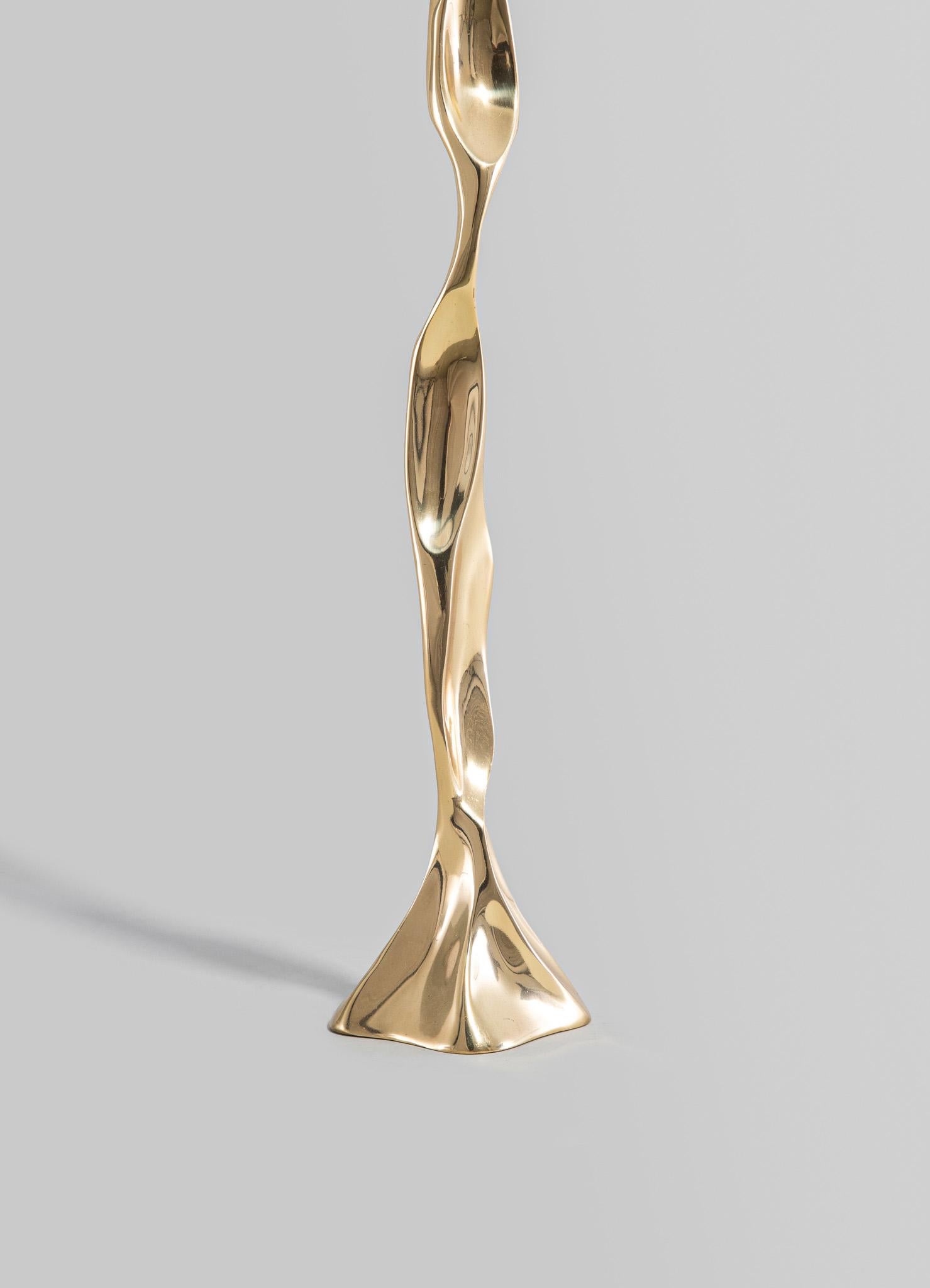 Cast Under The Banyan Gold Candle Stand Large, Viya by Vikram Goyal For Sale