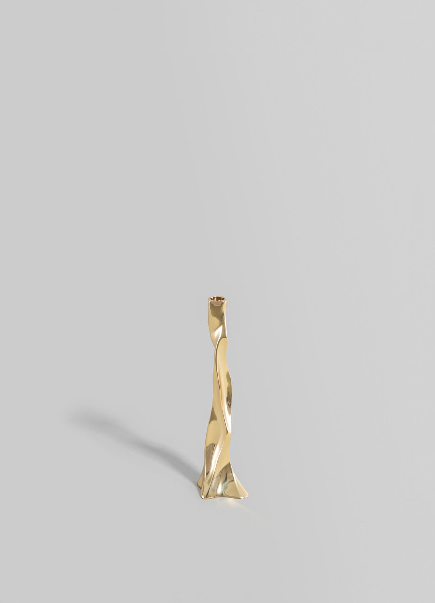 Indian Under The Banyan Gold Candle Stand Medium, Viya by Vikram Goyal For Sale