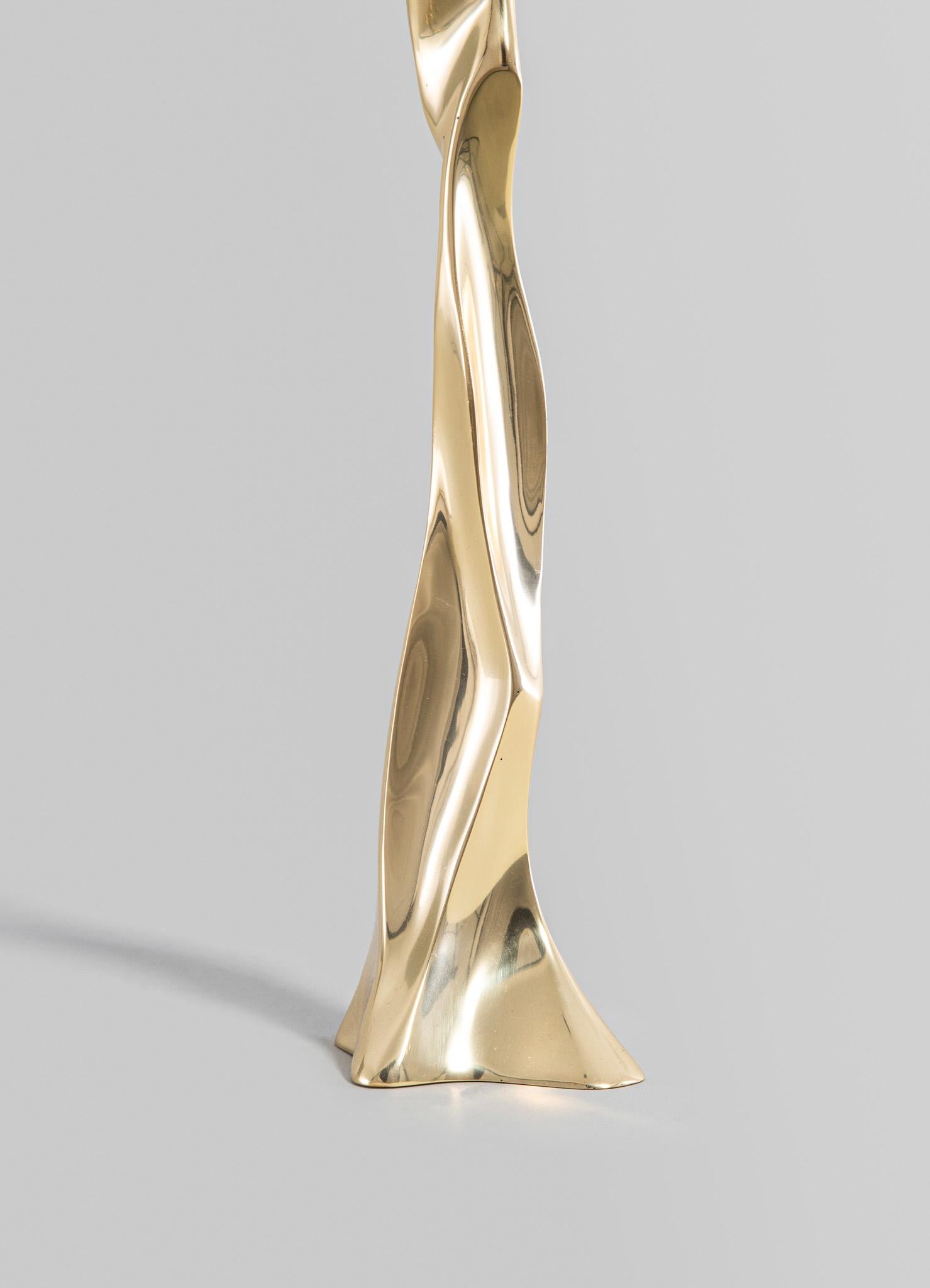Cast Under The Banyan Gold Candle Stand Medium, Viya by Vikram Goyal For Sale