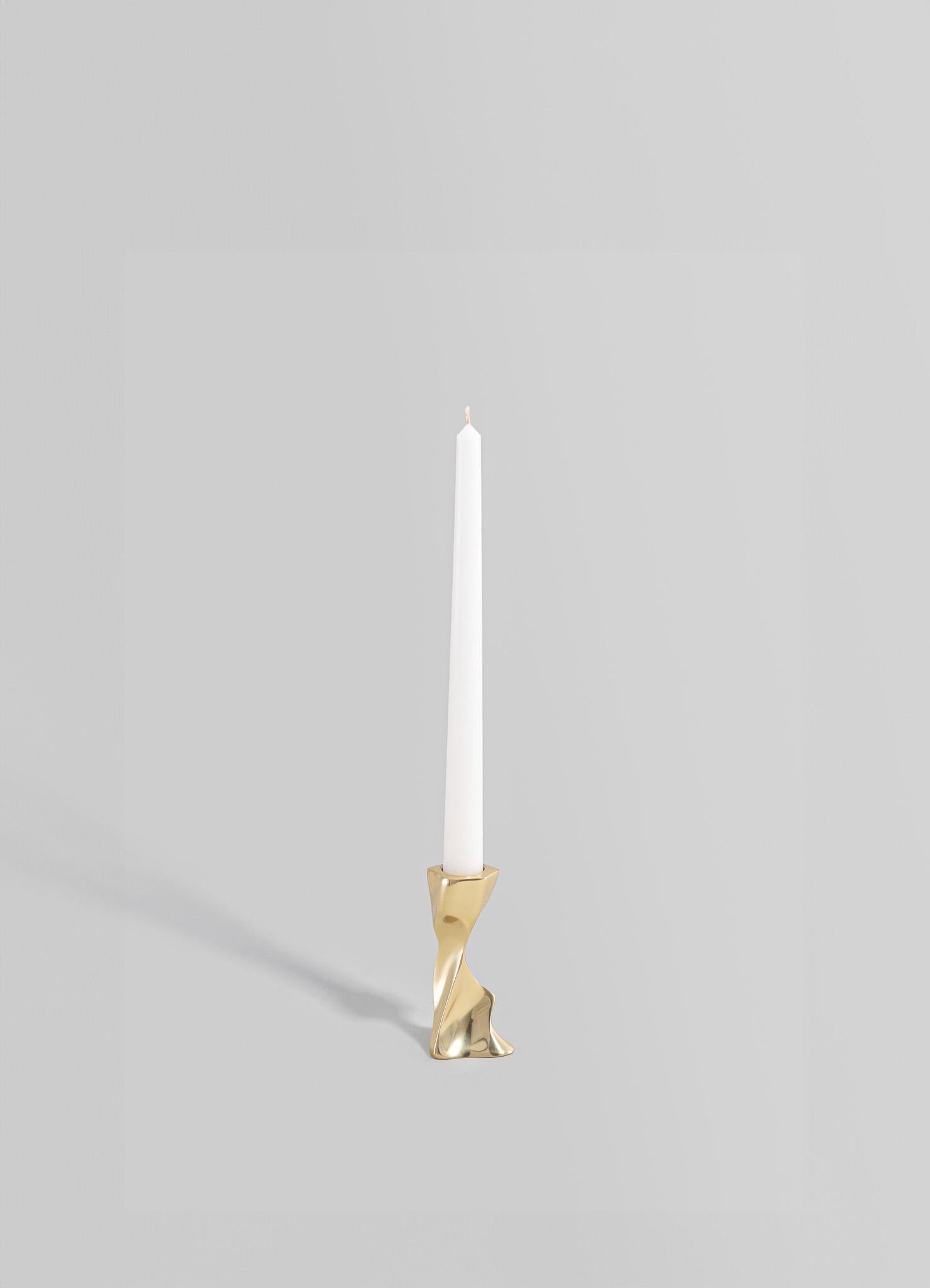 Indian Under The Banyan Gold Candle Stand Short, Viya by Vikram Goyal For Sale
