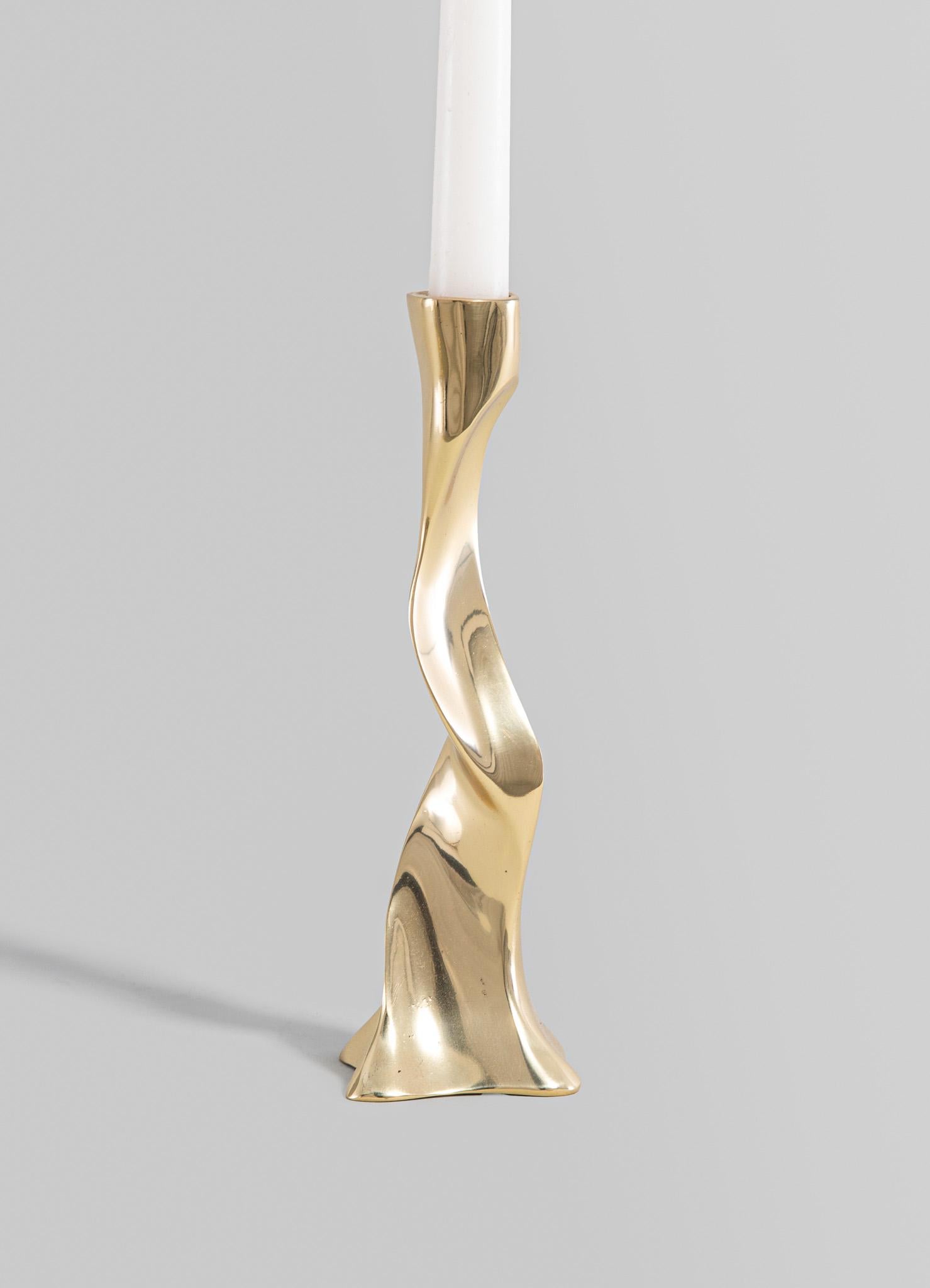 Cast Under The Banyan Gold Candle Stand Small, Viya by Vikram Goyal For Sale