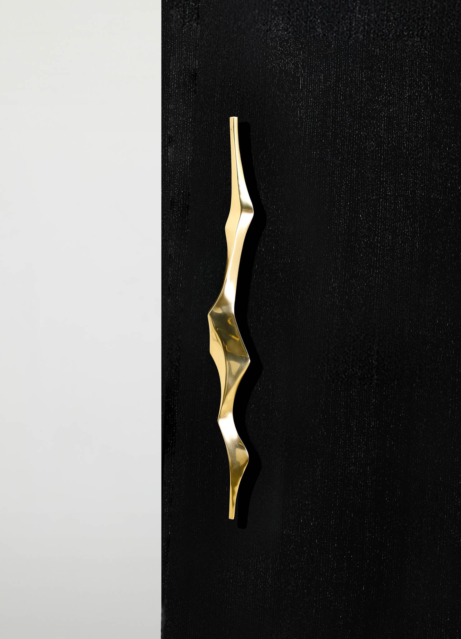 Under The Banyan Gold Color Door Handle B in Brass, Viya by Vikram Goyal