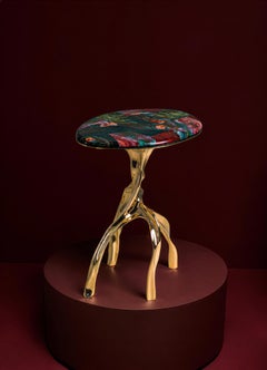 Under The Banyan Gold Side Table Small in Brass, Viya by Vikram Goyal