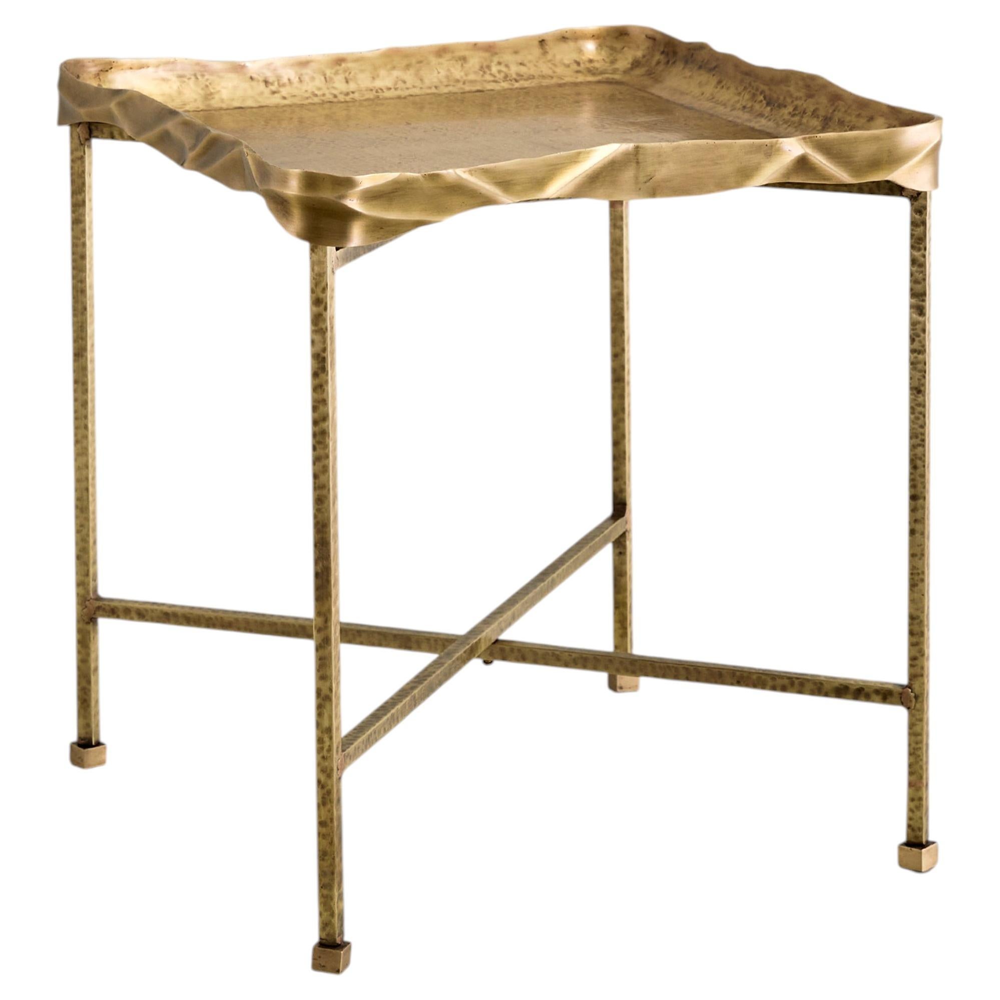 Brass Tray Table, Under The Banyan, Viya by Vikram Goyal For Sale