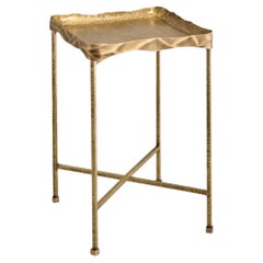 Under The Banyan Gold Tray Table Medium in Brass, Viya by Vikram Goyal