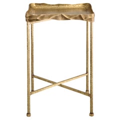Under The Banyan Gold Tray Table Medium in Brass, Viya by Vikram Goyal