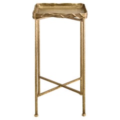 Under The Banyan Gold Tray Table Small in Brass, Viya by Vikram Goyal