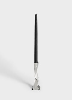 Under The Banyan Nickel Candle Holder Small in Brass, Viya by Vikram Goyal