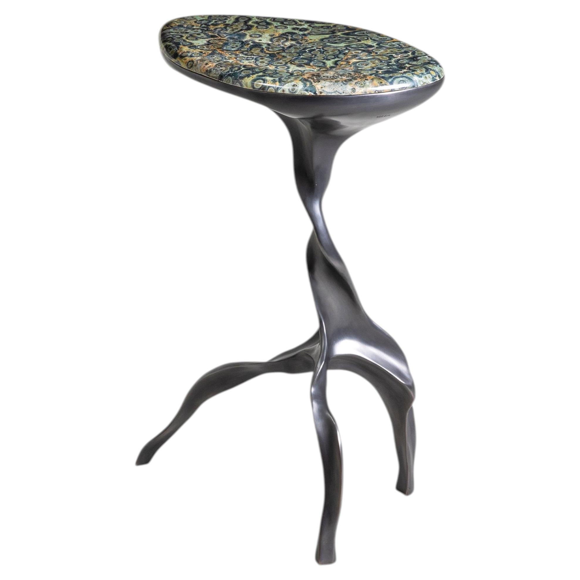 Under The Banyan Side Table Small in Brass, Viya by Vikram Goyal For Sale
