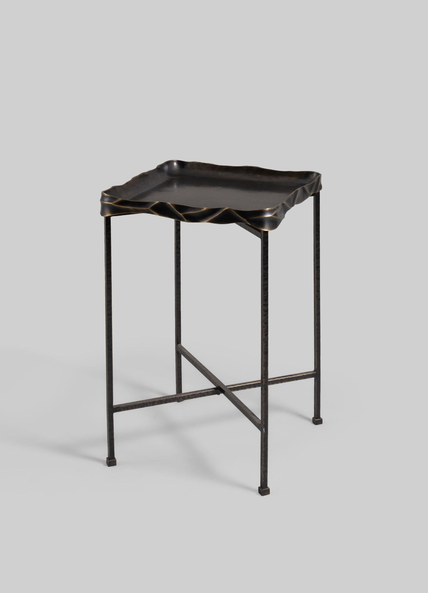 Cast Under The Banyan Tray Table Medium in Brass, Viya by Vikram Goyal For Sale