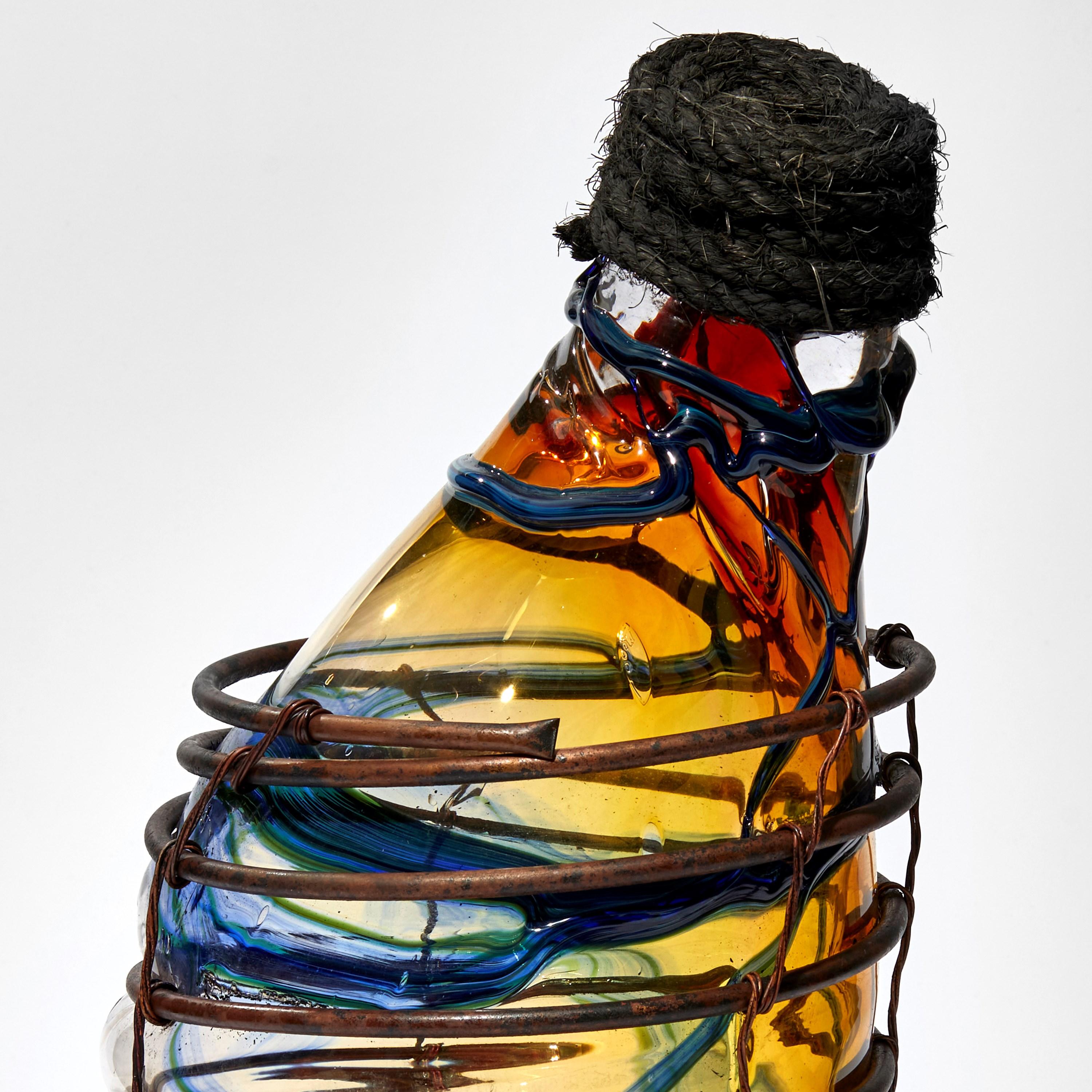 Organique Sculpture unique en verre, cuivre et corde « Under the Influence IX » de Chris Day en vente