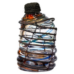 Under the Influence VIII, a Unique Glass, Copper & Rope Sculpture by Chris Day