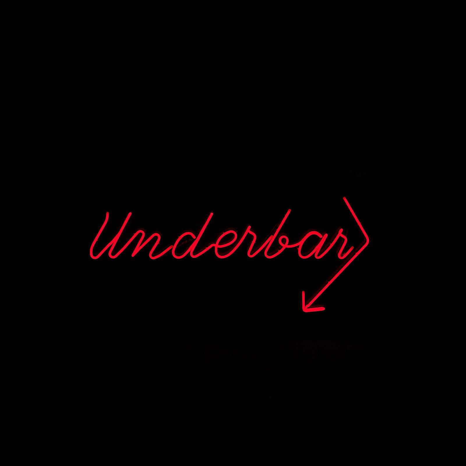 English 'Underbar' Neon Sign Reclaimed from Hardy's, Marylebone, London