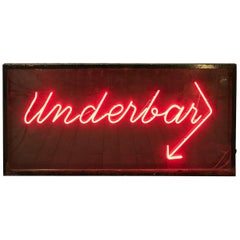 'Underbar' Neon Sign Reclaimed from Hardy's, Marylebone, London