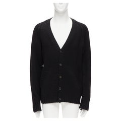 UNDERCOVER 100% laine noire cardigan à poignets zippés argenté pull-over JP3 L