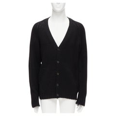 UNDERCOVER 100% Wolle Schwarz Silber Reißverschluss Manschette Strickjacke Pullover JP3 L