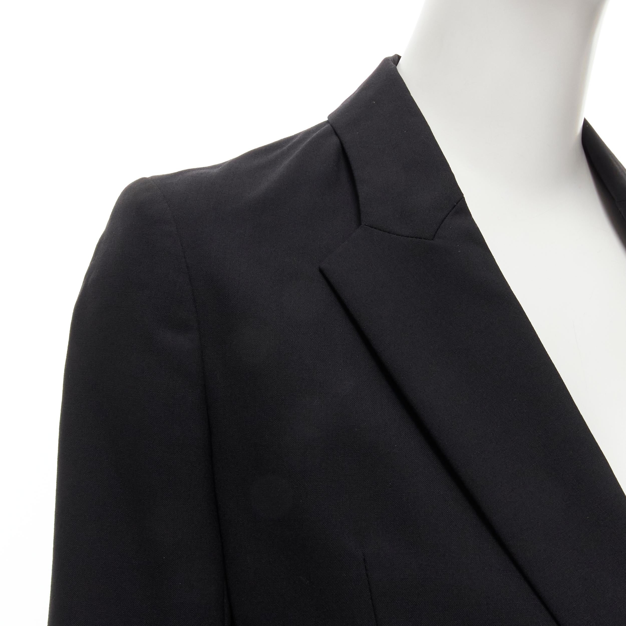Veste blazer courte à col angulaire en laine noire JP1 S UNDERCOVER 2006 en vente 2