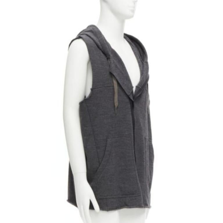 UNDERCOVER 2007 chaleco con capucha y mangas de borde crudo en mezcla de lana y angora JP3 L en Excelente estado para la venta en Hong Kong, NT