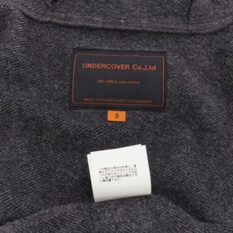 UNDERCOVER 2007 chaleco con capucha y mangas de borde crudo en mezcla de lana y angora JP3 L en venta 4